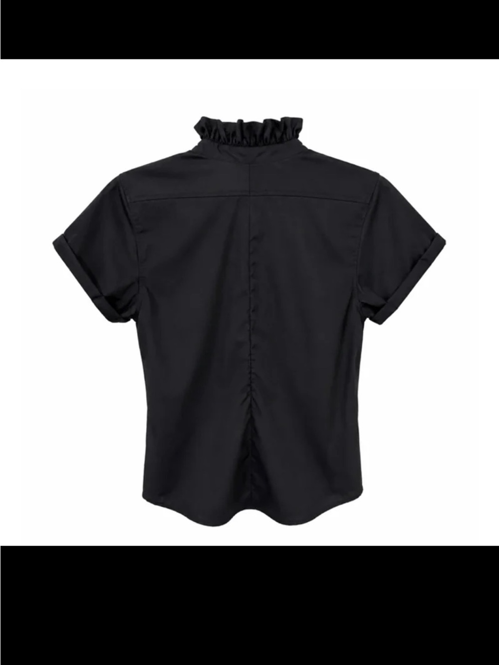 Kate McHale Jensen KMJ Quarantini Boyfriend Fit Blouse in Black Size Small - Picture 3 of 12
